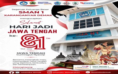 SMA N 1 MENGUCAPKAN SELAMAT HARI JADI PROVINSI JAWA TENGAH KE-81